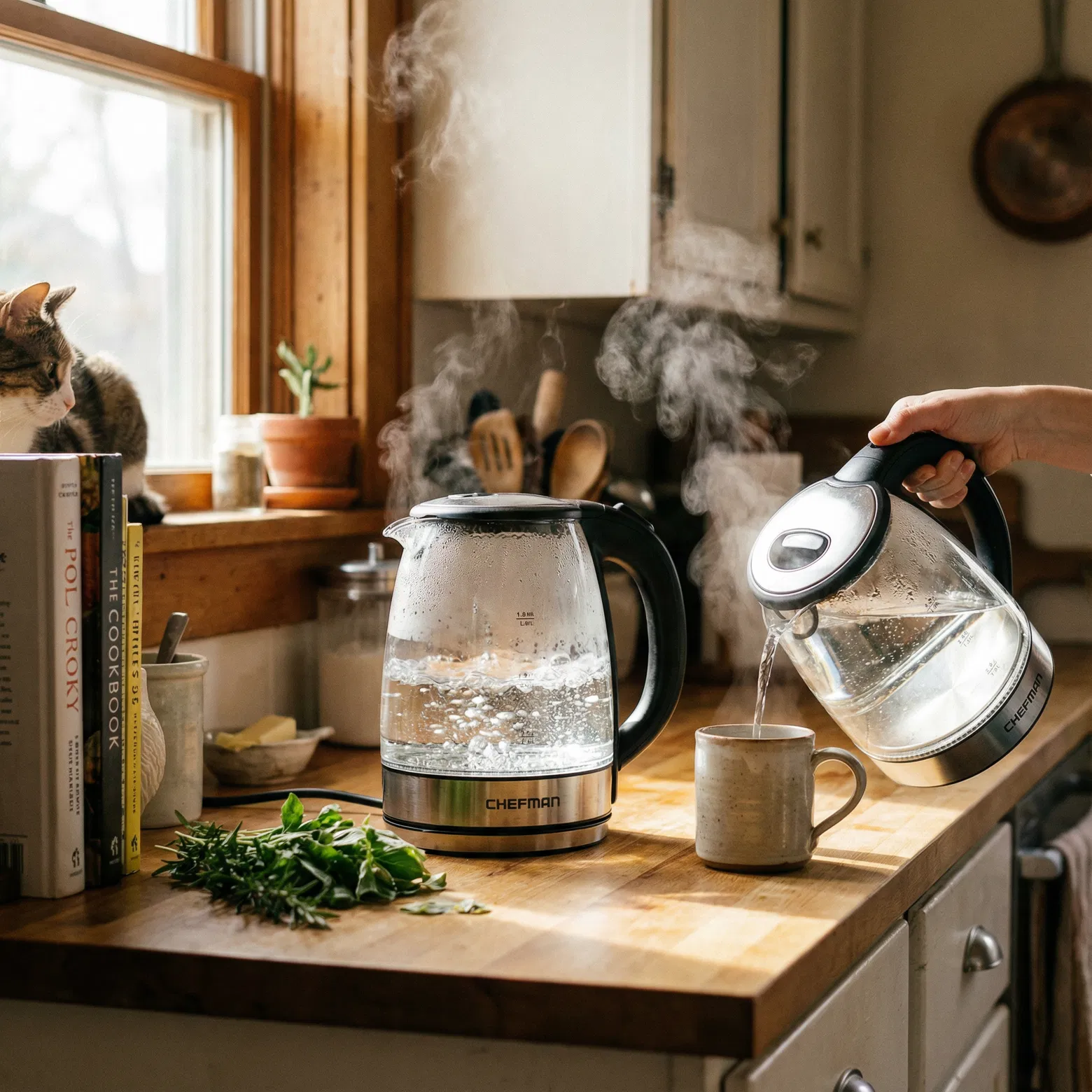 Chefman Electric Glass Kettle, 1.8 Liter 3