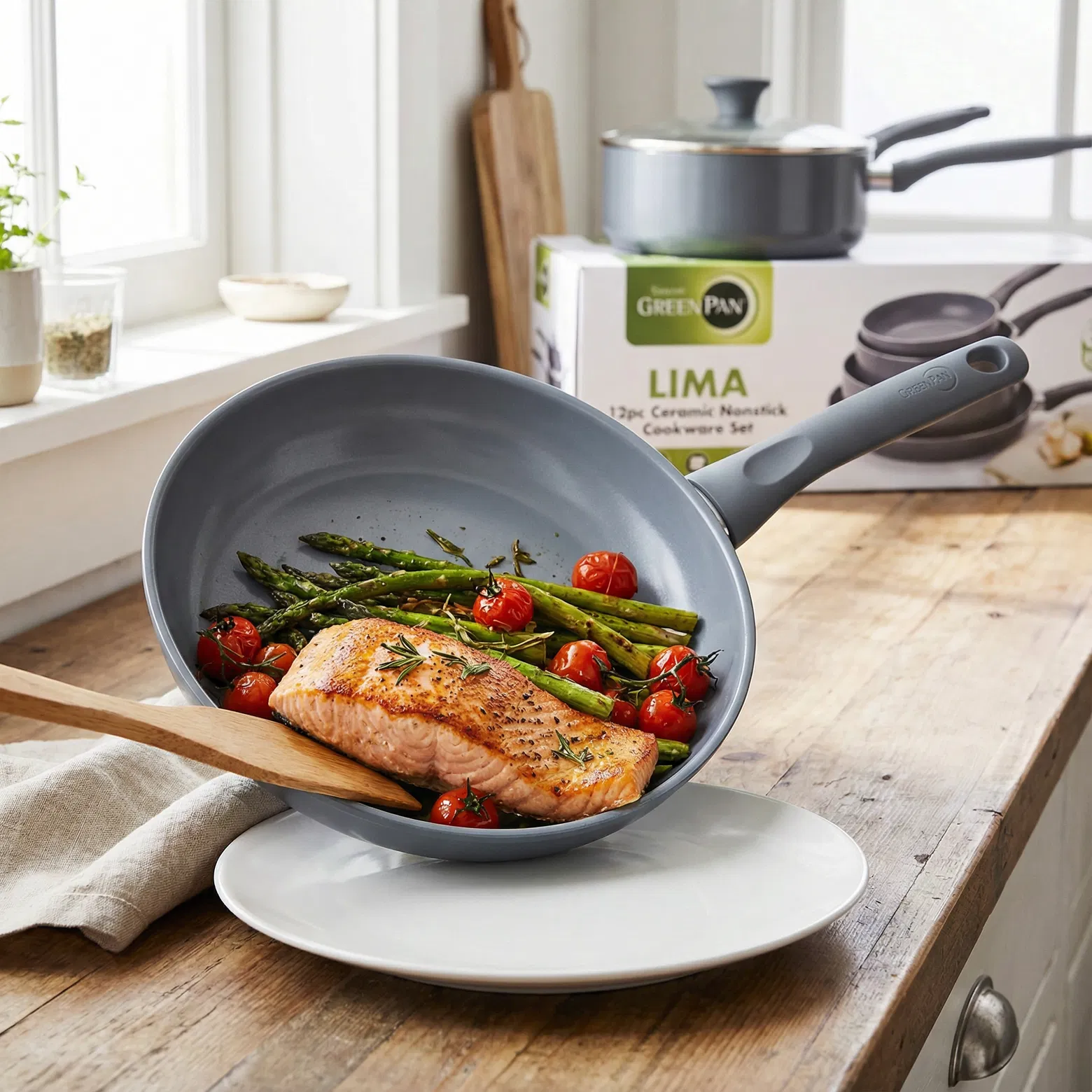 GreenPan Lima 12pc Ceramic Nonstick Cookware Set 4