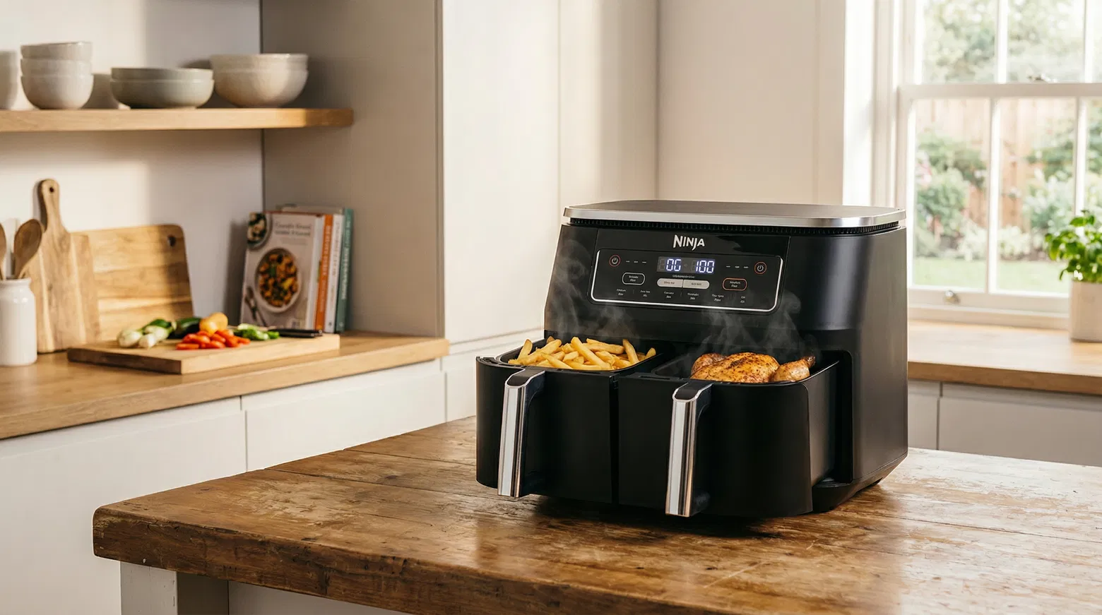 Ninja DZ401 Foodi 10 Quart 6-in-1 DualZone XL 2-Basket Air Fryer 3