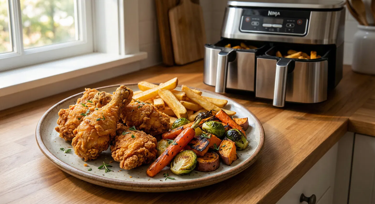 Ninja DZ401 Foodi 10 Quart 6-in-1 DualZone XL 2-Basket Air Fryer 4